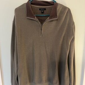 Van Heusen Olive Quarter Zip Sweater, size XL